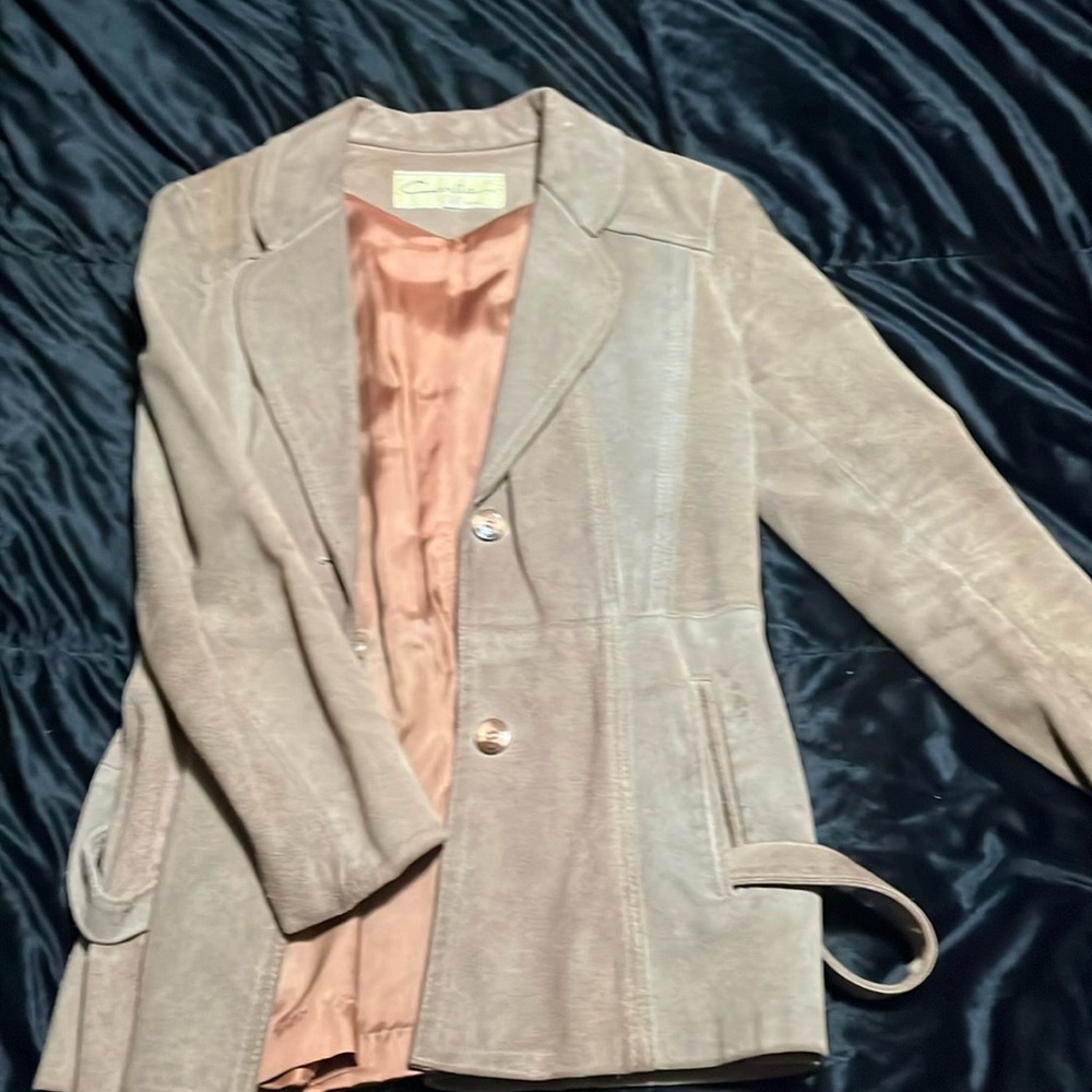 Vintage soft suede jacket, worn , needs minor repairs